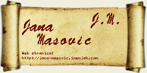 Jana Mašović vizit kartica